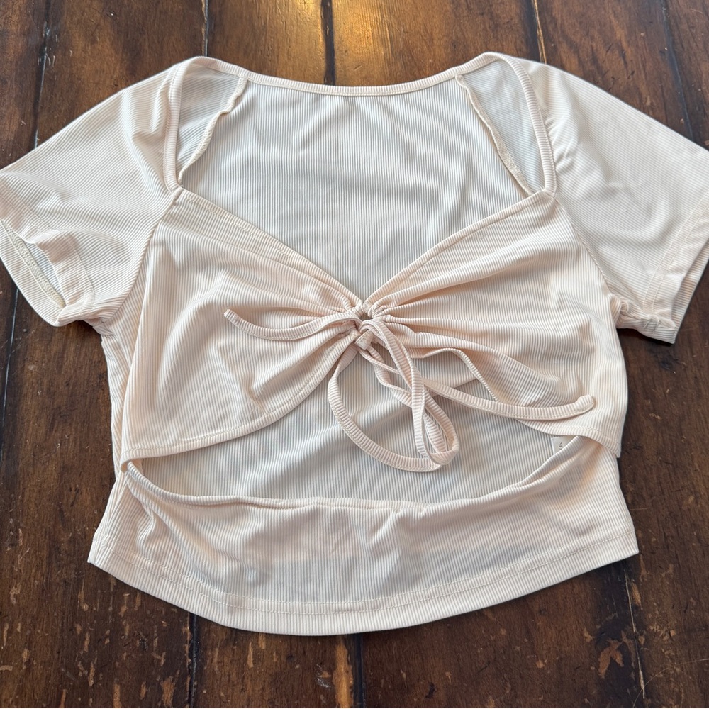Perfect Cream Crop Top- Size M
